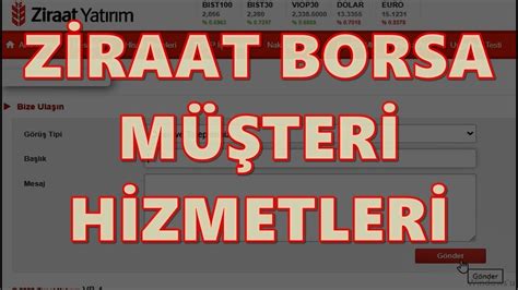 Ziraat Borsa M Teri Hizmetleri Leti Im Ziraat Yat R M Destek