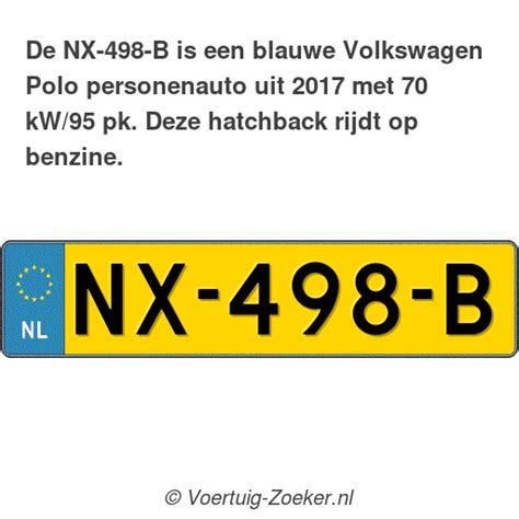 Kenteken Nx B Volkswagen Polo Auto Nx B Voertuig Zoeker Nl