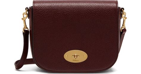 Mulberry Oxblood Amberley Small Grained Leather Cross Body Bag Lyst Uk