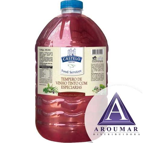 VINAGRE VINHO TINTO CASTELO PET 5LT Aroumar