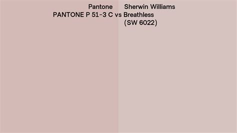 Pantone P 51 3 C Vs Sherwin Williams Breathless Sw 6022 Side By Side