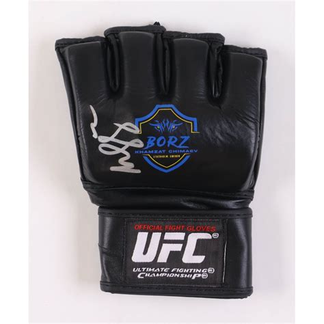 Khamzat Borz Chimaev Signed Official Logo UFC Glove PSA Pristine