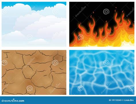 I quattro elementi illustrazione di stock. Illustrazione di cielo ...