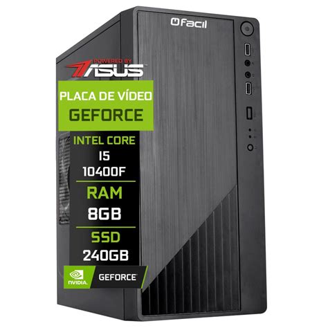 Computador Fácil Intel Core I7 10700f 10ª Geração 8gb Ddr4 Geforce