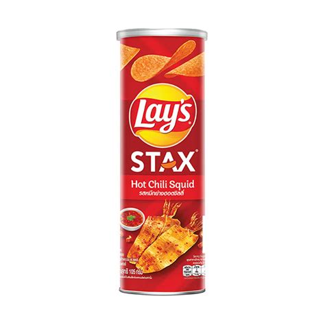 Lays Stax Chips Hot Chili Squid G Exotic Sweets