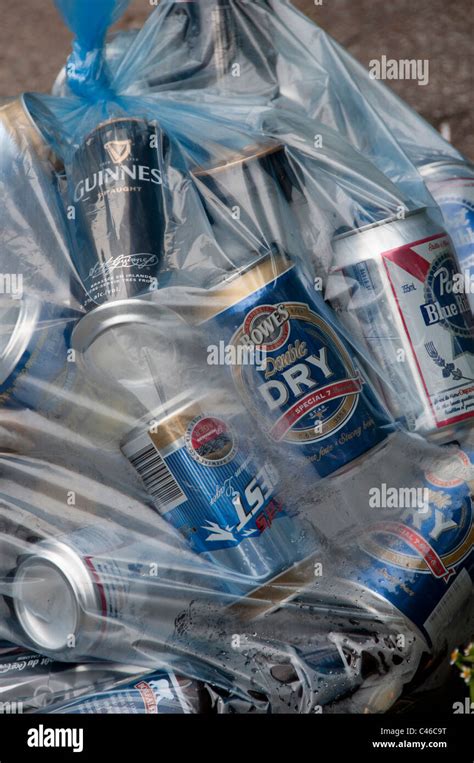 Beer cans for recycling Stock Photo - Alamy