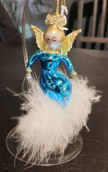 Soffieria De Carlini Blue Angel On Cloud Ornament