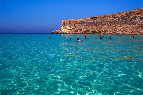 View Of The Most Famous Sea Place Of Lampedusa Spiaggia Dei Conigli