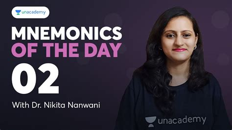 Mnemonics Of The Day 02 With Dr Nikita Nanwani Youtube