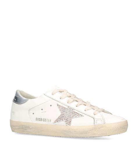 Womens Golden Goose White Leather Super Star Sneakers Harrods Uk