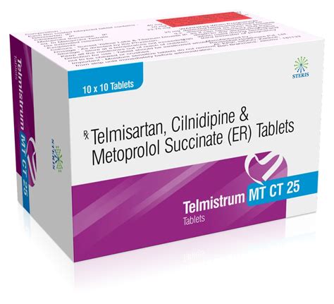 Telmisartan Cilnidipine Metoprolol Succinate ER Tablets 25 Mg At Rs