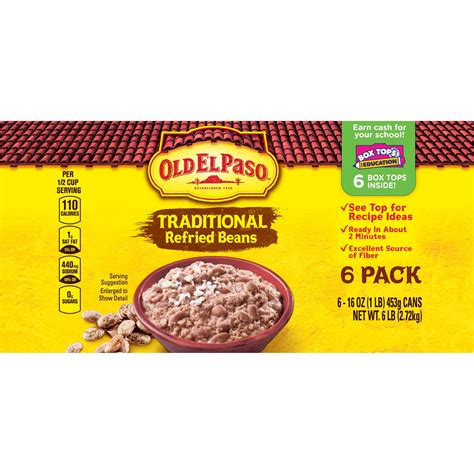 Old El Paso Traditional Refried Beans 96 Oz 160 Oz