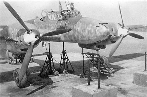 Messerschmitt Bf During Maintenance Frontal View Bfd