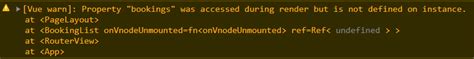Javascript Vue Property Accessed During Render But Not Defined