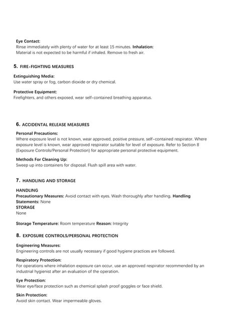 Light Stabilizer Uv Pp Cas Safety Data Sheet Msds Sds