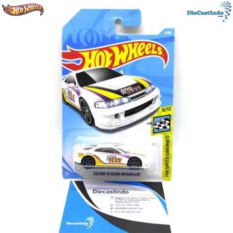 Jual Hotwheels Hot Wheels CUSTOM 01 ACURA INTEGRA GSR SPD GRAPHICS Putih Di Seller