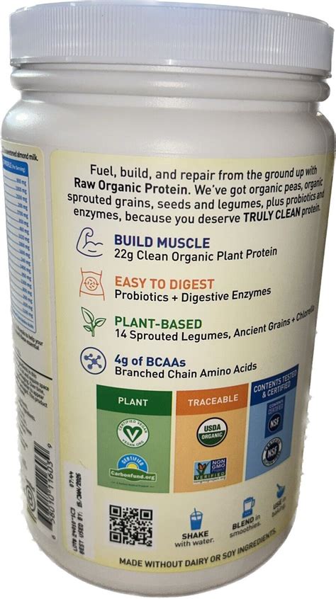 Garden Of Life RAW Organic Protein Organic Plant Formula Vanilla 1