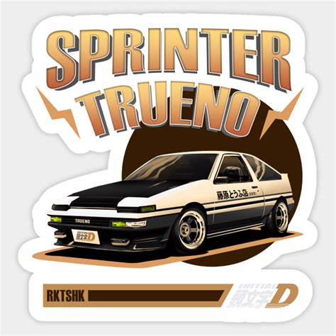 Initial D Takumi Toyota AE86 Trueno Initial D Sticker TeePublic