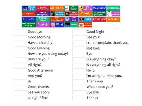 Powitania Po Angielsku Match Up