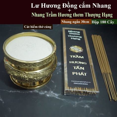 Bát Hương Đồng cắm Nhang Nhang Trầm Hương thơm