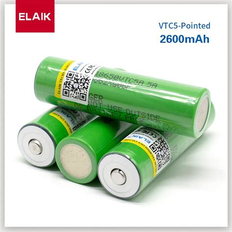 18650 Заряженный литиевый аккумулятор 3.7V 2600 мАч Стабильная ...