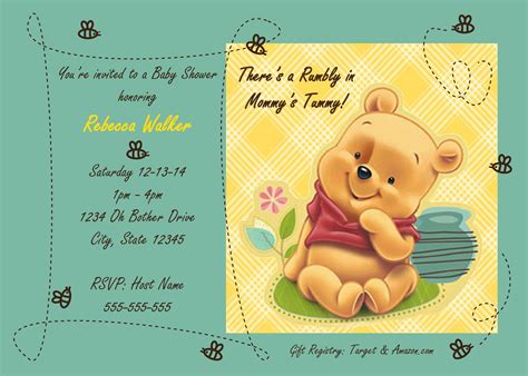 Free Printable Winnie The Pooh Baby Shower Invitations - Printable Word ...