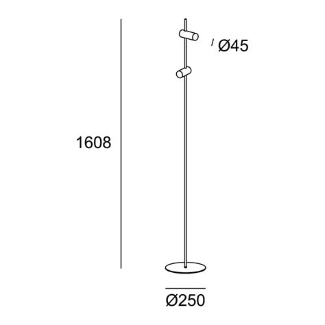 LEDS C Nude Double Gulvlampe E Sort Lampegiganten Dk