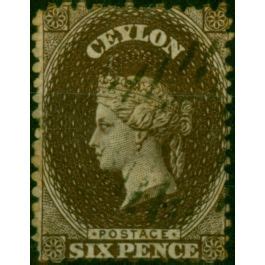 Ceylon D Blackish Brown Sg B Fine Used Stamps Empire Philatelists