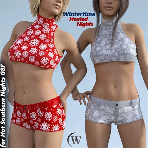 Wintertime Heated Nights for Hot Southern Nights Outfit G8F in Daz