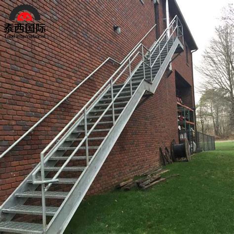 Galvanized Outdoor Steel Structure Stair Manufacturer Prefabricated