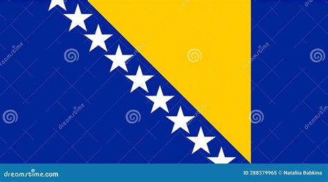 The Official Current Flag of Bosna I Hercegovina. State Flag of Bosna I ...