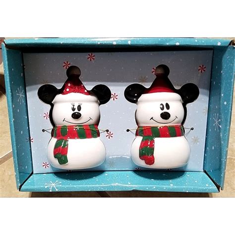 Disney Kitchen Disneys Mickey Minnie Mouse Snowman Salt And Pepper