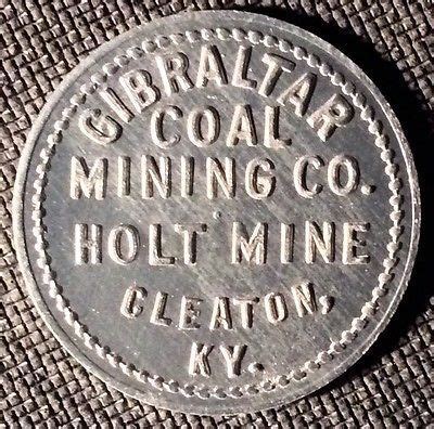 Muhlenberg County Coal Mines | Coal-Scrip-Token-50c-Gibraltar-Coal ...