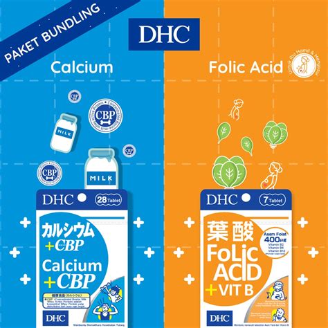 Jual Paket Bundling DHC Calcium CBP Dan DHC Folic Acid Vit B