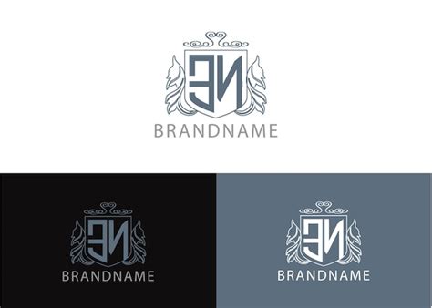 Moderne Monogramm Anfangsbuchstaben En Logo Design Vorlage Premium Vektor