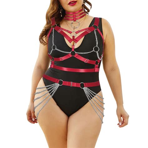 Imbracatura Per Il Corpo Pc Plus Size Biancheria Intima Grassa Da Donna Lingerie Erotica Sexy