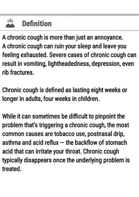 SOLUTION: Chronic cough Disease, Symptoms,Causes, Treatment - Studypool