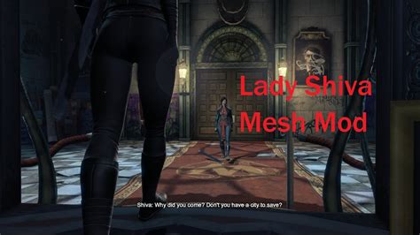 Batman Arkham Origins Lady Shiva Mesh Mod Youtube