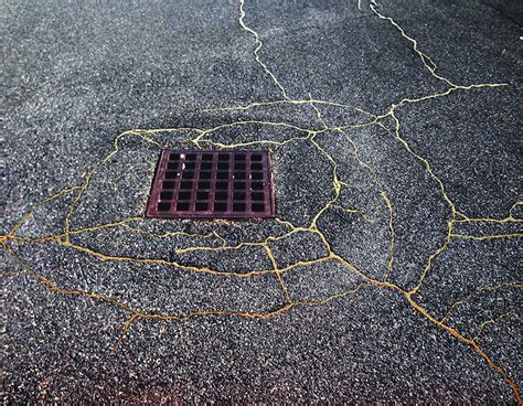 Sidewalk Kintsukuroi Is A Contemporary Piece Of Kintsugi Art