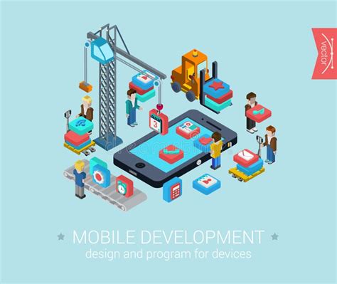 Flat 3d Web Isometric Scientific Lab Infographic Concept Icon Stock