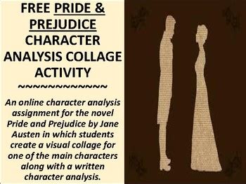 Free Pride And Prejudice Character Analysis Collage Activity Tpt