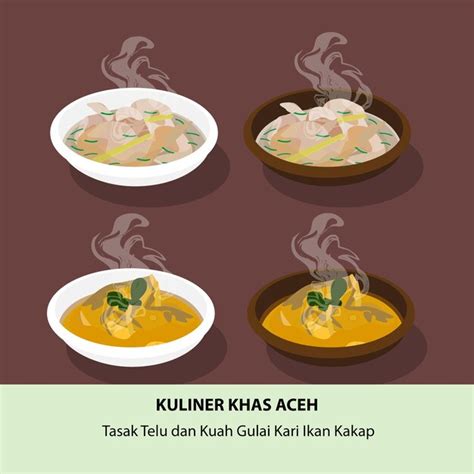 Premium Vector | Typical aceh culinary, indonesian food