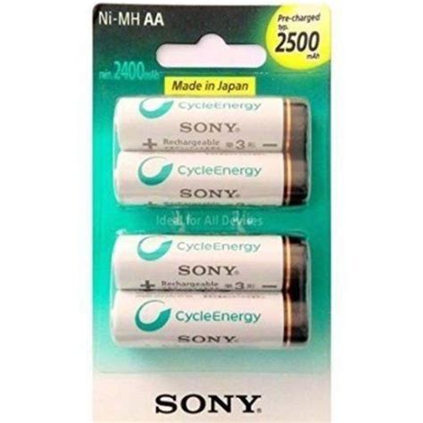 2500 Mah Sony Nh Aa B4gn Rechargeable Battery Battery Type Nimh At