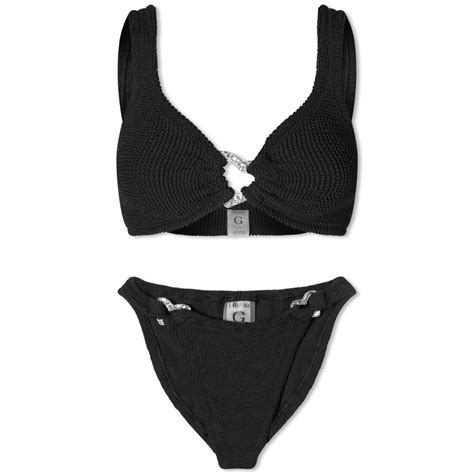 Hunza G Heather Bikini Black END GB