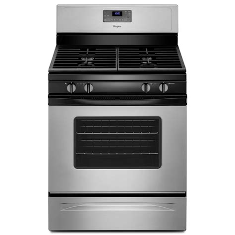 Whirlpool Cu Ft Gas Range With Self Cleaning Oven In Silver