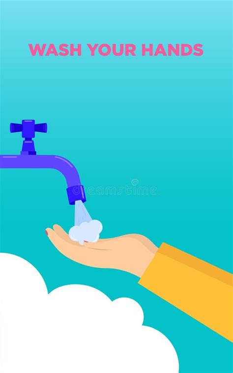 Personal Hygiene Poster Template With Copy Space Flat Design Stock