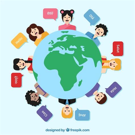 Free Vector People Speaking Different Languages With Flat Design