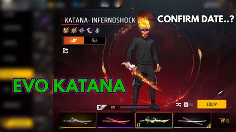 EVO KATANA SKIN FREE FIRE EVO INFERNOSHOCK KATANA SKIN REVIEW FREE