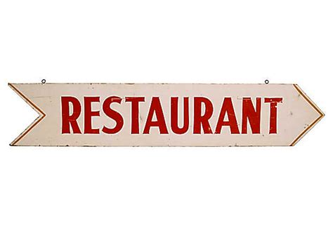 Vintage Restaurant Sign | Chairish