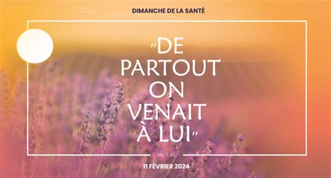 Dimanche de la santé en la paroisse Saint Gérard de la Vallée des Lacs